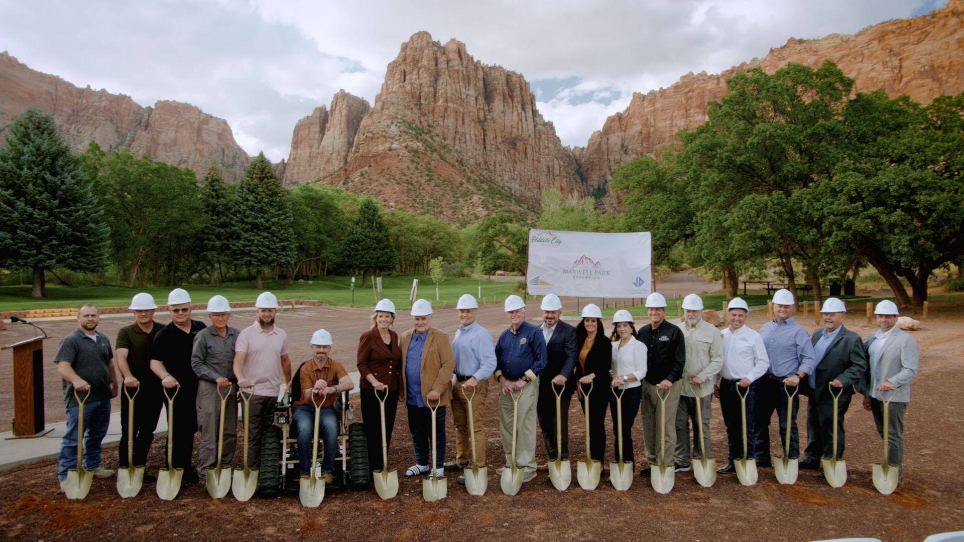 Groundbreaking ceremony for the Maxwell Park expansion project